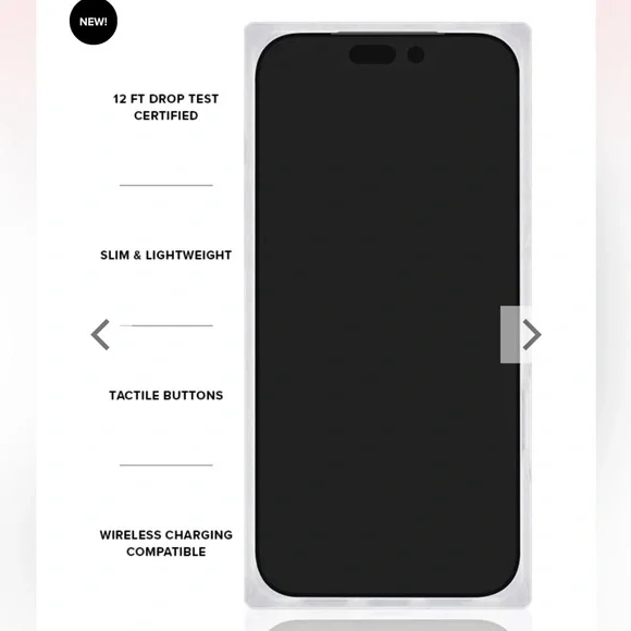 BRAND NEW. Flaunt iPhone 17 pro max MagSafe square case. Blue & white stripes. - Picture 5 of 10